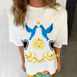 NEVER FULLY DRESSED White Sundazed Summer T-Shirt