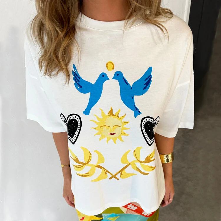 NEVER FULLY DRESSED White Sundazed Summer T-Shirt