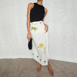 NEVER FULLY DRESSED Cream Sunshine Jaspre Skirt Petite