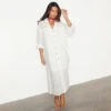 NEVER FULLY DRESSED White Palm Broderie Jenna Shirt Dress