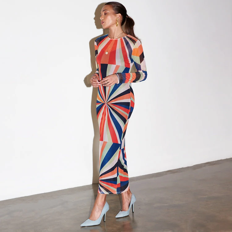 NEVER FULLY DRESSED Starburst Mesh Dress